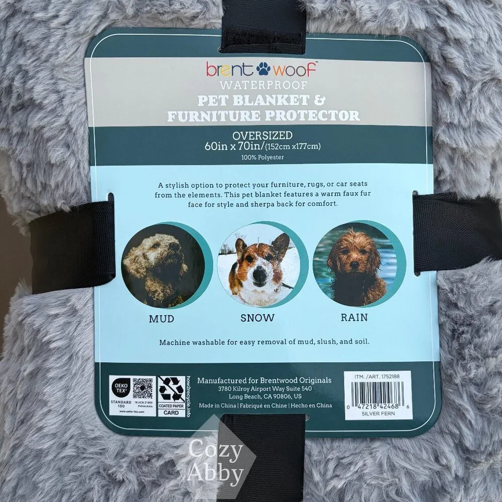 Brentwood Oversized Waterproof Pet Blanket and Furniture Protector Double Lined